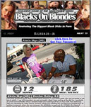 Blonde Allie James gets facialed by eight black Guy